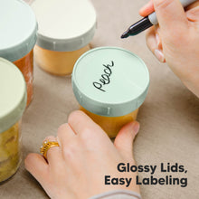 Load image into Gallery viewer, 8-Pack Prep Jars Food Glass Containers (Sage)