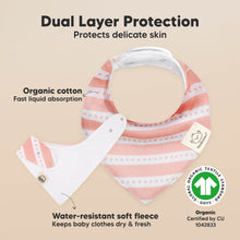 Load image into Gallery viewer, 8-Pack Organic Bandana Bibs (Sweet Charm)