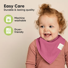 Load image into Gallery viewer, 8-Pack Organic Bandana Bibs (Lilac)