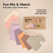 Load image into Gallery viewer, 8-Pack Organic Bandana Bibs (Mauve)