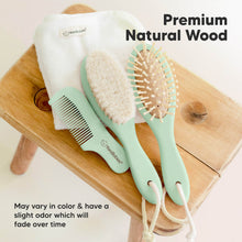 Load image into Gallery viewer, Baby Hair Brush (Sage, Oval)