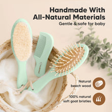 Load image into Gallery viewer, Baby Hair Brush and Comb Set (Sage)