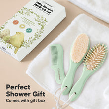 Load image into Gallery viewer, Baby Hair Brush and Comb Set (Sage)