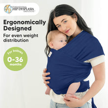 Load image into Gallery viewer, KeaBabies Original Wrap Carrier (Navy Blue)