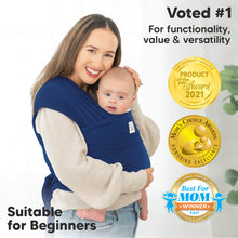 Load image into Gallery viewer, KeaBabies Original Wrap Carrier (Navy Blue)