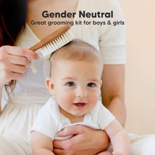 Load image into Gallery viewer, Baby Hair Brush and Comb Set (Dark Walnut)