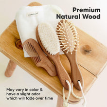 Load image into Gallery viewer, Baby Hair Brush (Dark Walnut, Oval)