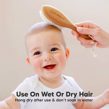 Load image into Gallery viewer, Baby Hair Brush (Golden Oak, Oval)