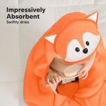 Load image into Gallery viewer, Cuddle Baby Hooded Towel (Fox, Petite)