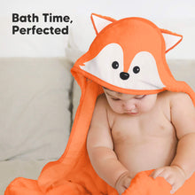 Load image into Gallery viewer, Cuddle Baby Hooded Towel (Fox, Petite)