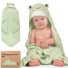 Load image into Gallery viewer, Cuddle Baby Hooded Towel (Frog)