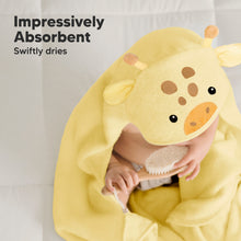 Load image into Gallery viewer, Cuddle Baby Hooded Towel (Giraffe)