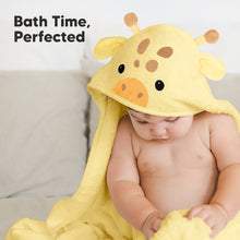 Load image into Gallery viewer, Cuddle Baby Hooded Towel (Giraffe)