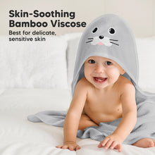 Load image into Gallery viewer, Cuddle Baby Hooded Towel (Seal)