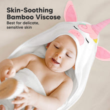 Load image into Gallery viewer, Cuddle Baby Hooded Towel (Unicorn)