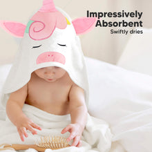 Load image into Gallery viewer, Cuddle Baby Hooded Towel (Unicorn)