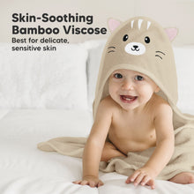 Load image into Gallery viewer, Cuddle Baby Hooded Towel (Cat, Petite)