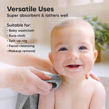 Load image into Gallery viewer, Deluxe Baby Washcloths (Cool Gray)