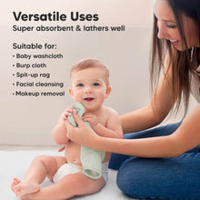 Load image into Gallery viewer, Deluxe Baby Washcloths (Dove)