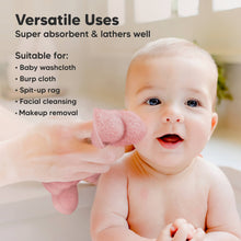 Load image into Gallery viewer, Deluxe Baby Washcloths (Rosy)