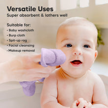 Load image into Gallery viewer, Deluxe Baby Washcloths (Soft Lilac)