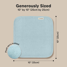 Load image into Gallery viewer, Deluxe Baby Washcloths (White/Sky)