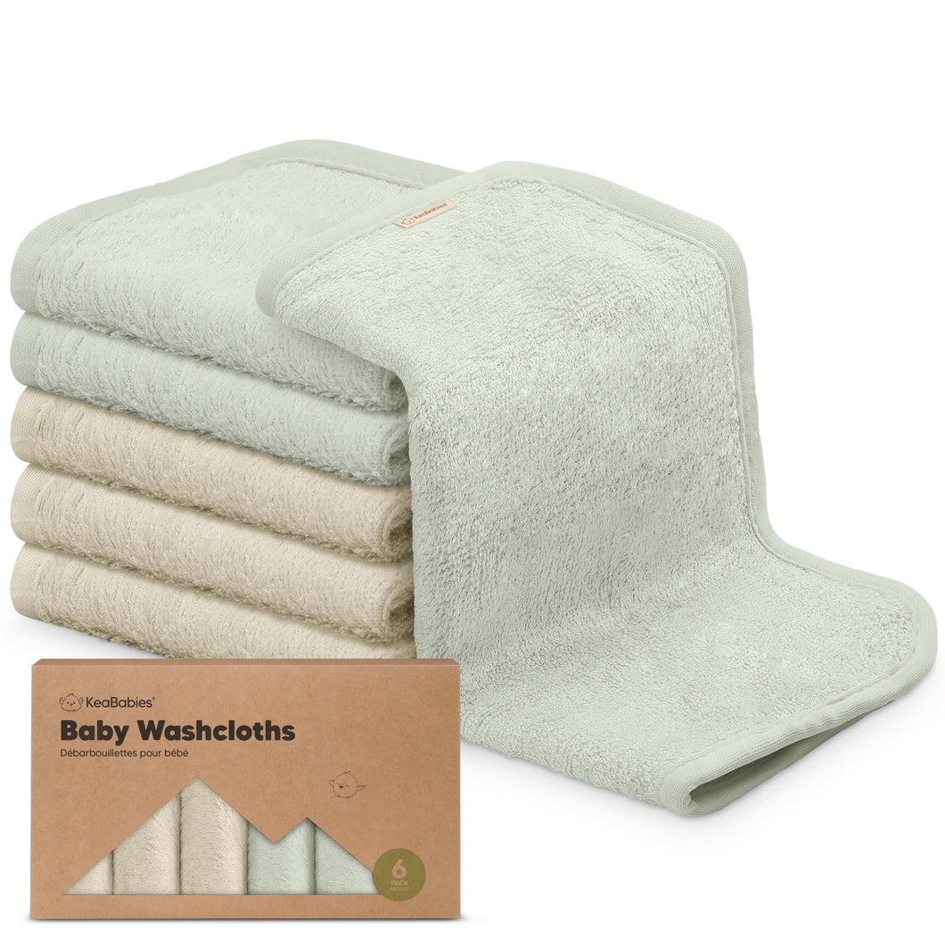 Deluxe Baby Washcloths (Stone/Dove)