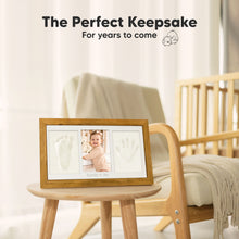 Load image into Gallery viewer, Baby Handprint & Footprint Keepsake Duo Frame (Golden Wheat)
