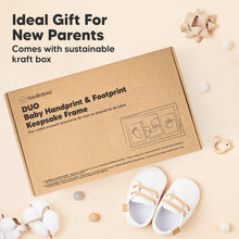 Load image into Gallery viewer, Baby Handprint & Footprint Keepsake Duo Frame (Gunmetal Gray)