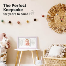 Load image into Gallery viewer, Baby Handprint & Footprint Keepsake Duo Frame (Soft Lilac)