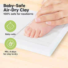 Load image into Gallery viewer, Baby Handprint & Footprint Keepsake Duo Frame (Vintage White)