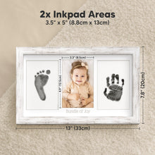 Load image into Gallery viewer, Duo Clean Touch Inkless Hand & Footprint Frame Kit (Vintage White)