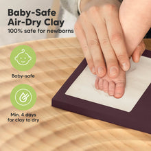 Load image into Gallery viewer, Baby Handprint & Footprint Keepsake Duo Frame (Auburn)