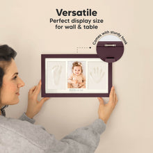 Load image into Gallery viewer, Baby Handprint & Footprint Keepsake Duo Frame (Auburn)