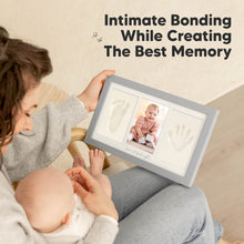 Load image into Gallery viewer, Baby Handprint & Footprint Keepsake Duo Frame (Cloud Gray)