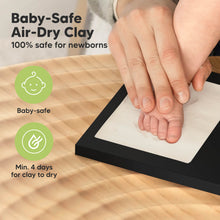 Load image into Gallery viewer, Baby Handprint & Footprint Keepsake Duo Frame (Onyx Black)