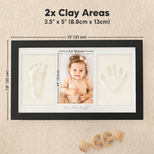 Load image into Gallery viewer, Baby Handprint & Footprint Keepsake Duo Frame (Onyx Black)
