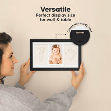 Load image into Gallery viewer, Baby Handprint & Footprint Keepsake Duo Frame (Onyx Black)