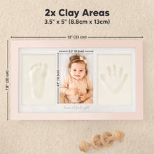 Load image into Gallery viewer, Baby Handprint & Footprint Keepsake Duo Frame (Petal Pink)
