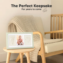 Load image into Gallery viewer, Baby Handprint & Footprint Keepsake Duo Frame (Sage)