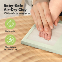Load image into Gallery viewer, Baby Handprint & Footprint Keepsake Duo Frame (Sage)
