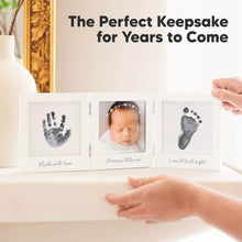 Load image into Gallery viewer, Fond Clean Touch Inkless Hand and Footprint Frame (White/Silver)