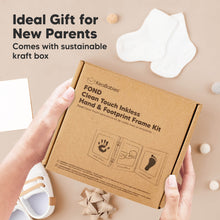 Load image into Gallery viewer, Fond Clean Touch Inkless Hand and Footprint Frame (White/Silver)