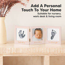 Load image into Gallery viewer, Fond Clean Touch Inkless Hand and Footprint Frame (Petal Pink/Gold)