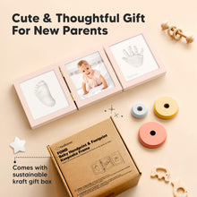 Load image into Gallery viewer, Fond Hand & Footprint Keepsake Frame (Petal Pink)