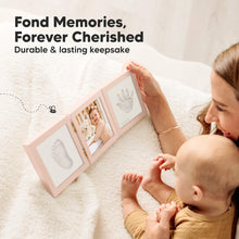 Load image into Gallery viewer, Fond Hand & Footprint Keepsake Frame (Petal Pink)