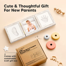 Load image into Gallery viewer, Fond Hand & Footprint Keepsake Frame (Vintage White)