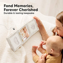 Load image into Gallery viewer, Fond Hand & Footprint Keepsake Frame (Vintage White)