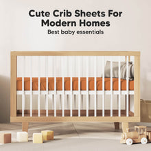 Load image into Gallery viewer, Isla Fitted Crib Sheets (Rust)