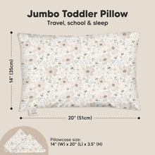 Load image into Gallery viewer, Jumbo Toddler Pillow with Pillowcase (Floral Vale)